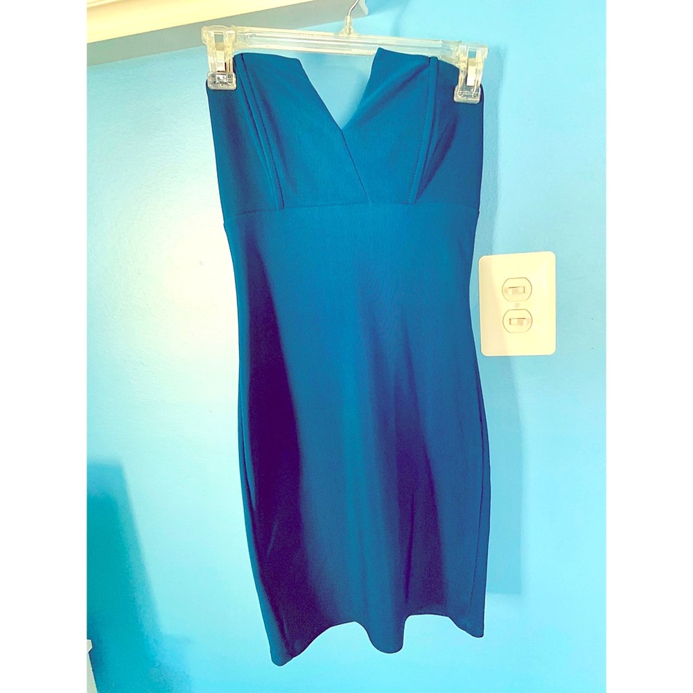 Blue body con dress